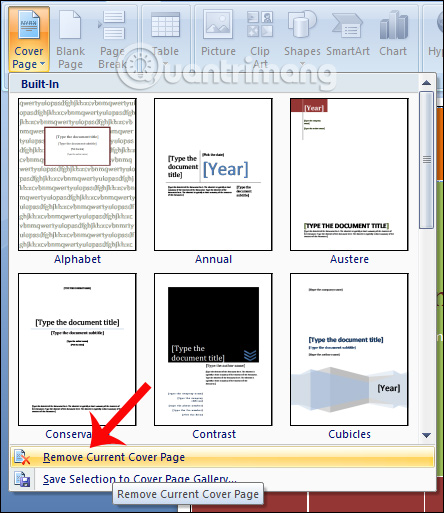 save my own cover page in word for mac 2016